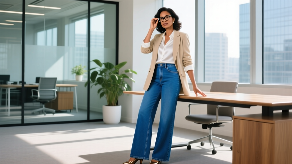 How to Style Wide Leg Jeans for Work (Myth-Busted)