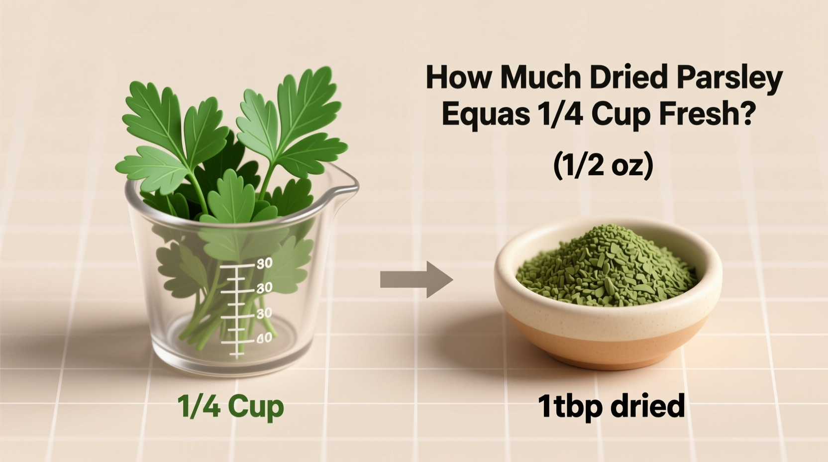 Dried to Fresh Parsley: 3:1 Ratio | TheHomeSprouts
