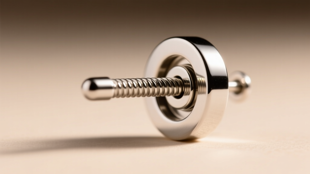 Macro shot of a 20-gauge silver earring post with a secure jumbo backing, showing the mechanical grip mechanism in sharp focus.