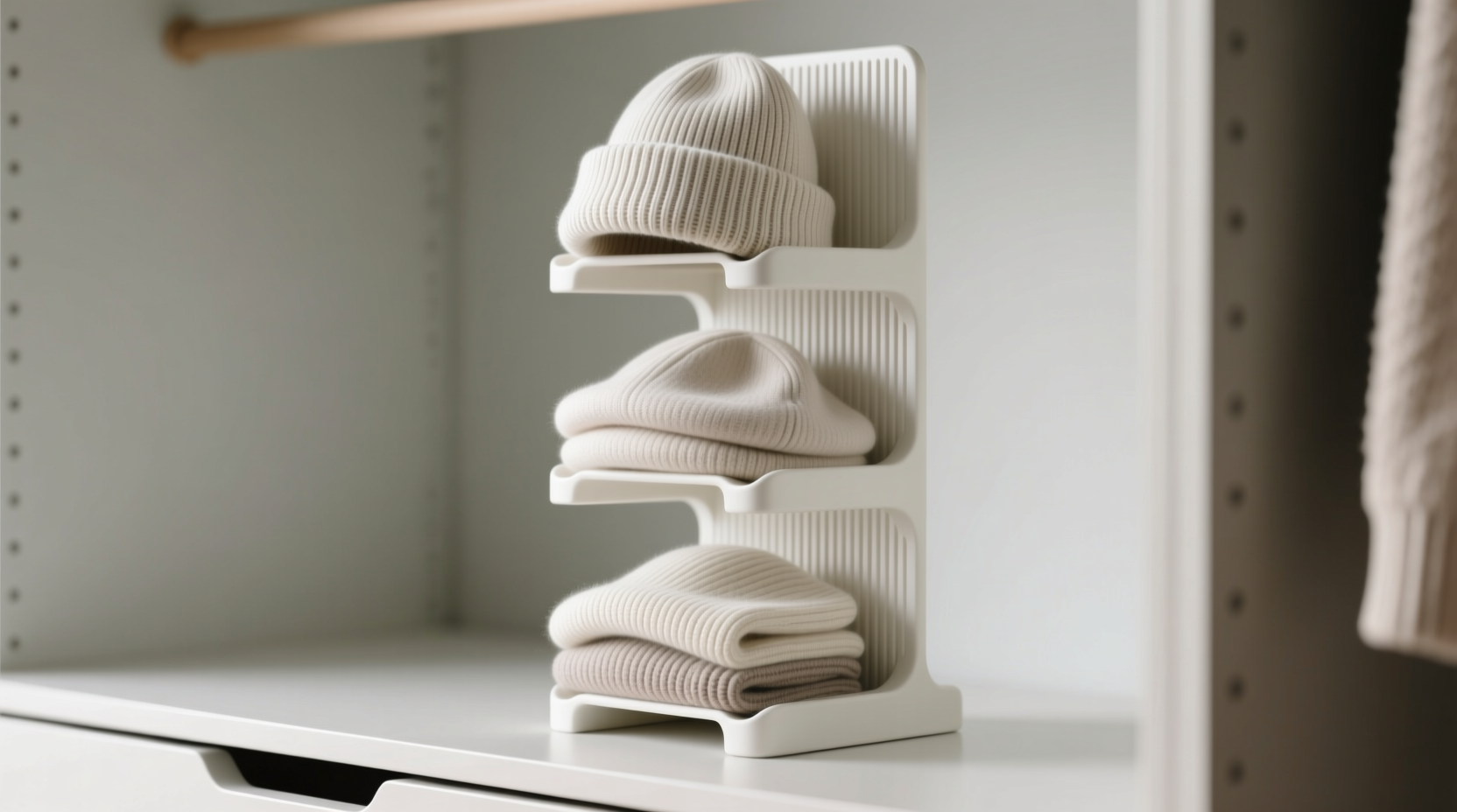 closet organization tips for knit hats