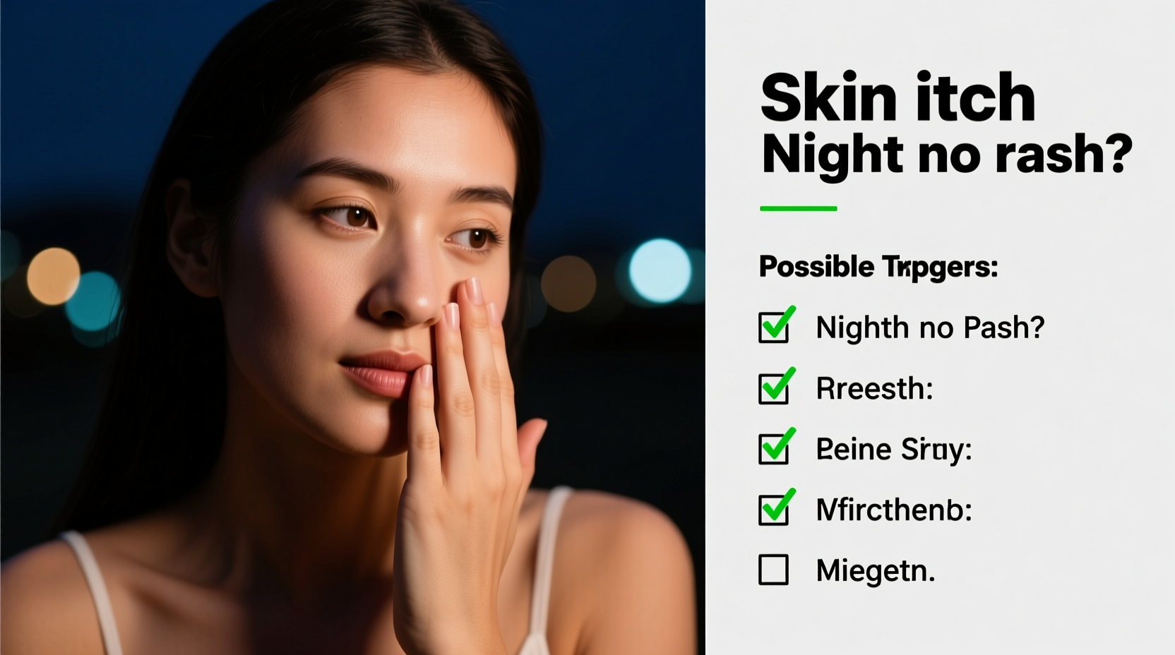 why does my skin itch at night with no rash possible triggers listed