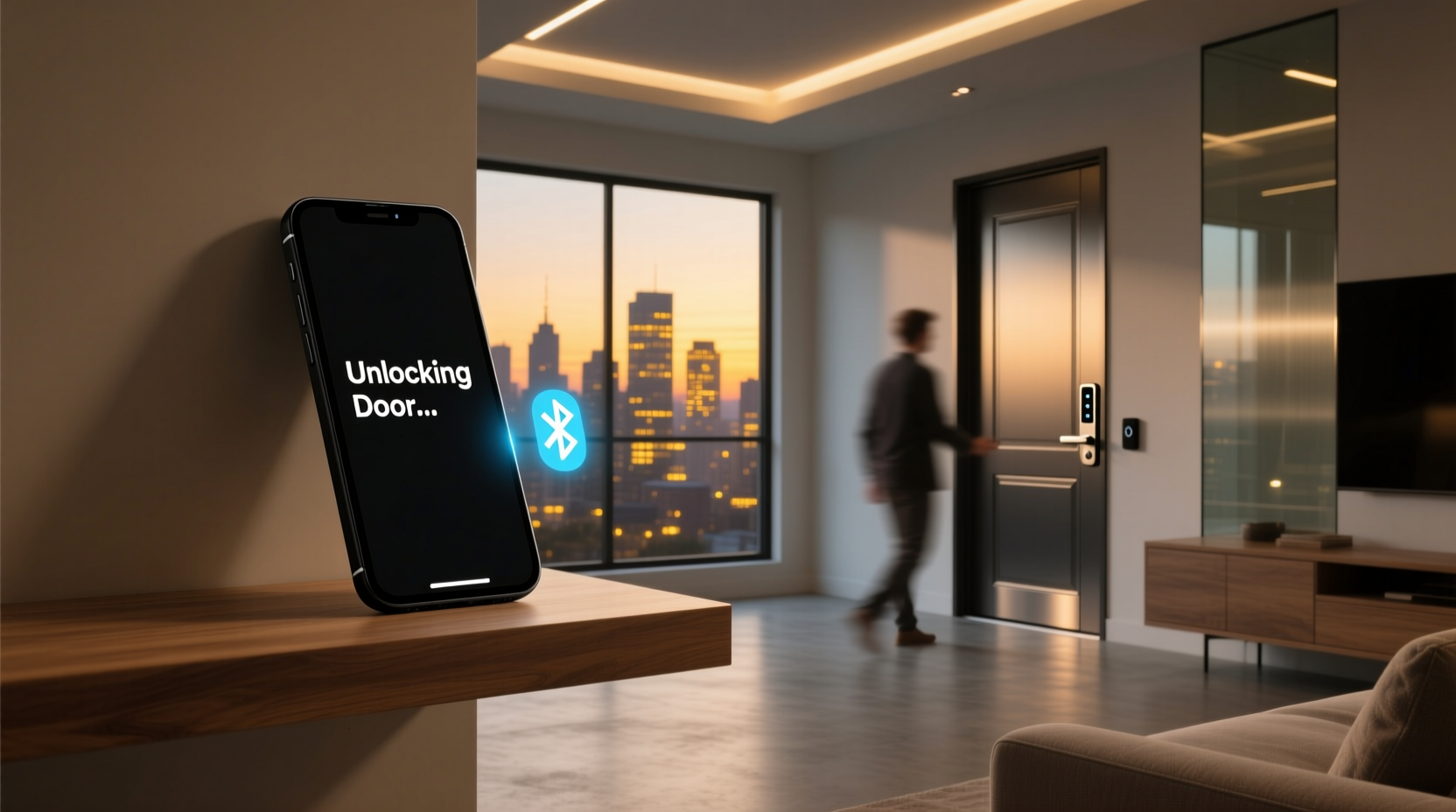 use a bluetooth phone or device to lock and unlock yo