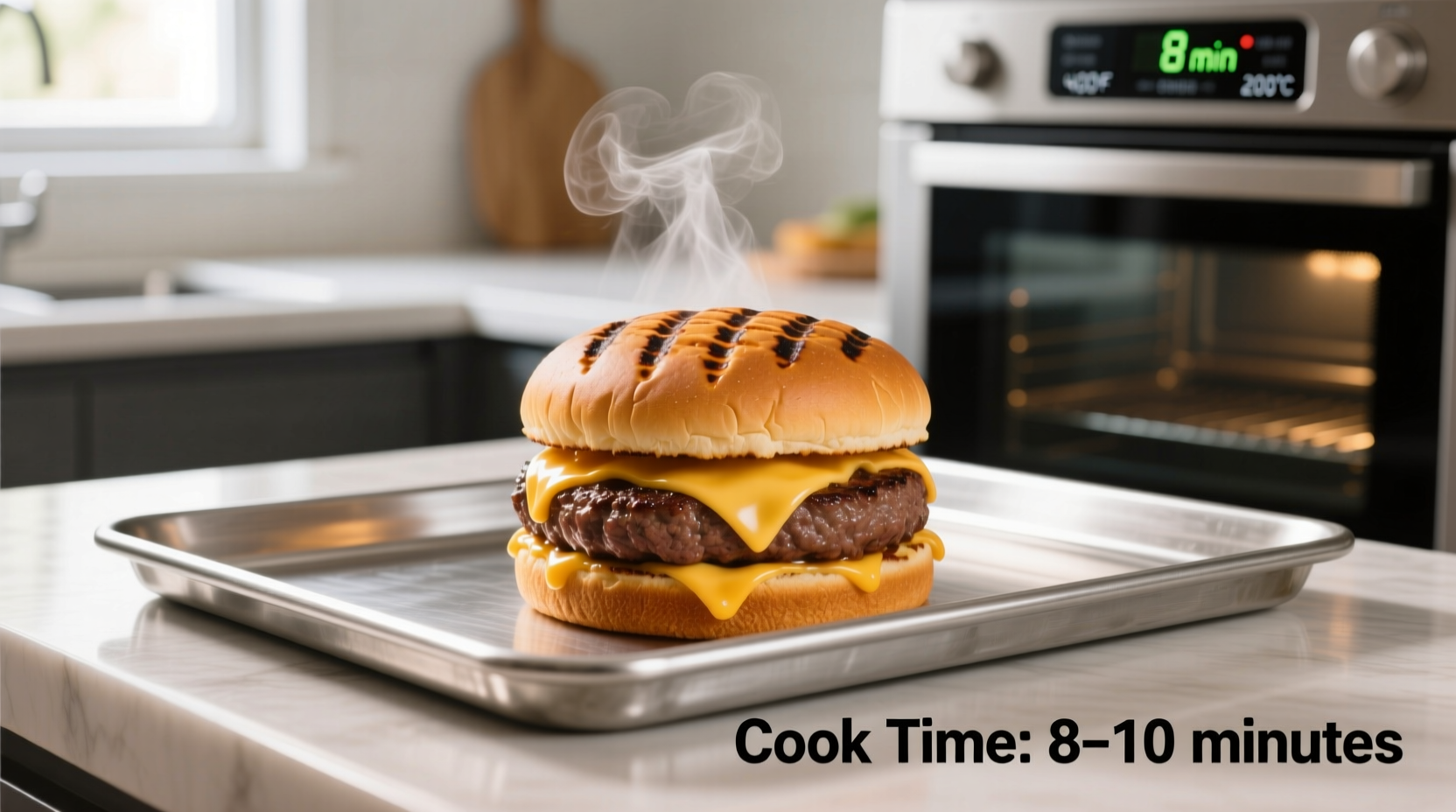 how long to oven cook a burger