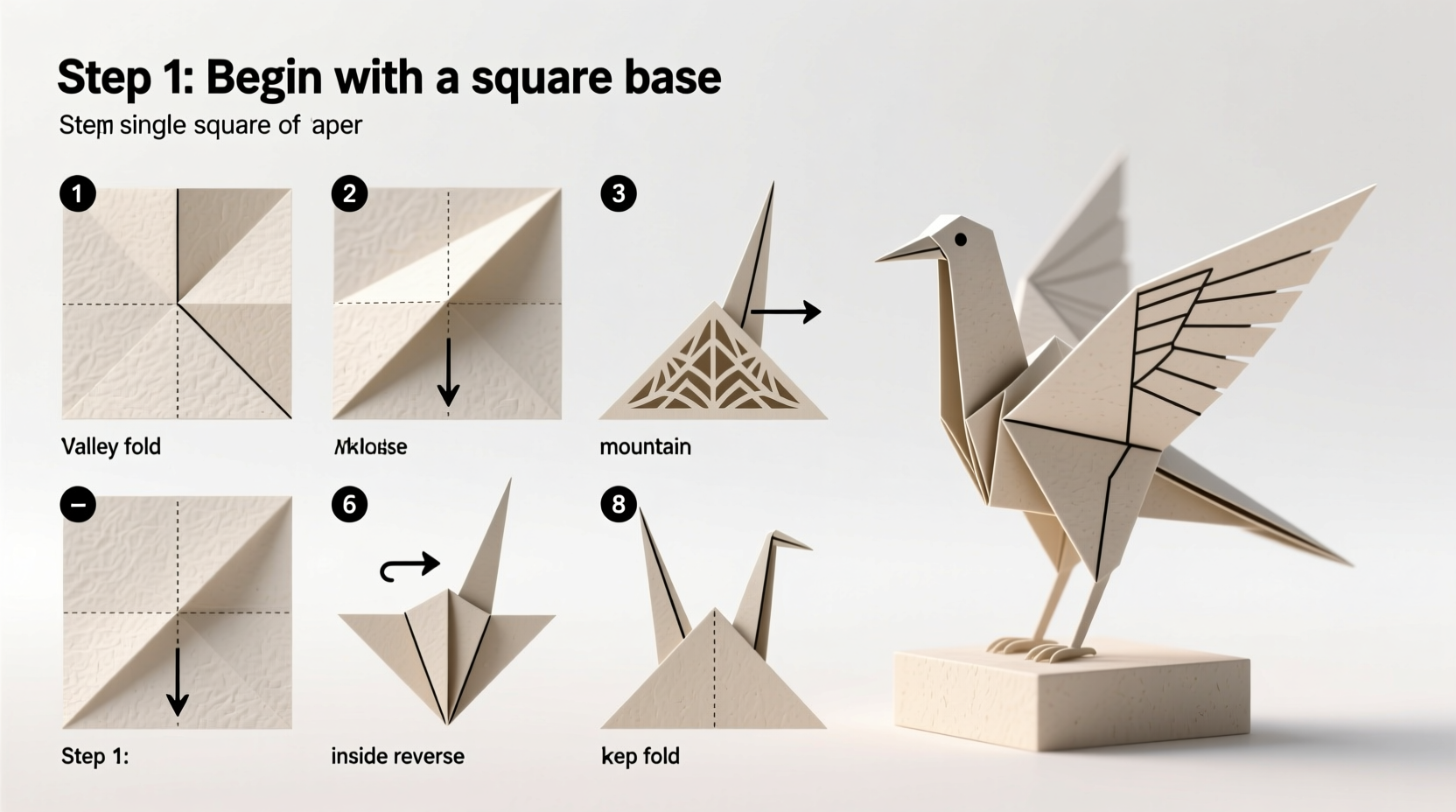 how to make a bird with origami