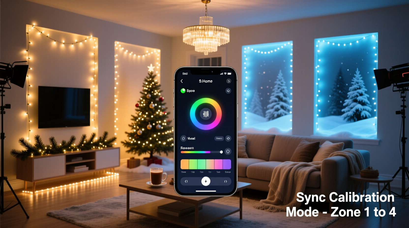 how to calibrate multiple smart christmas light zones for perfect sync