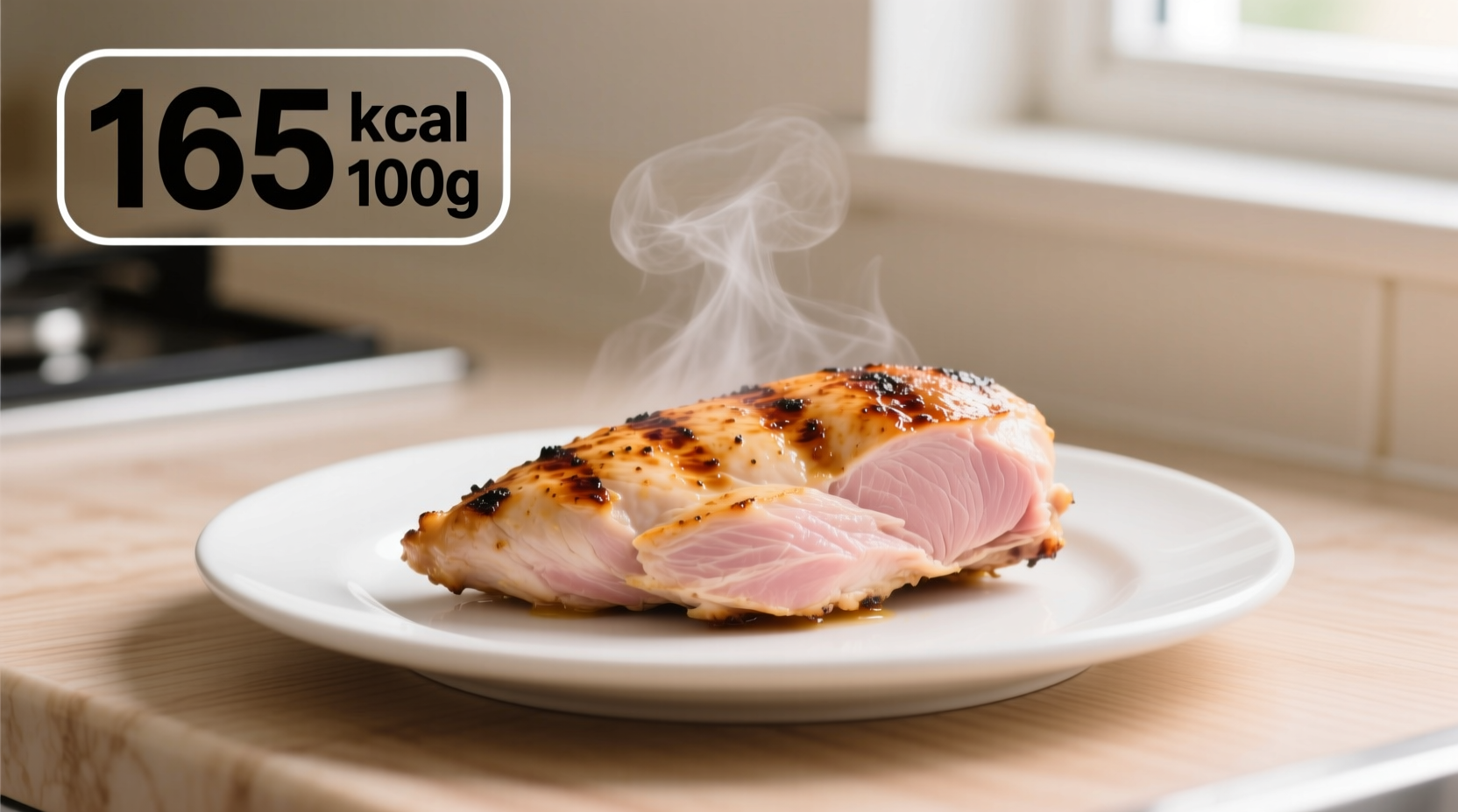 how many calories cooked chicken breast