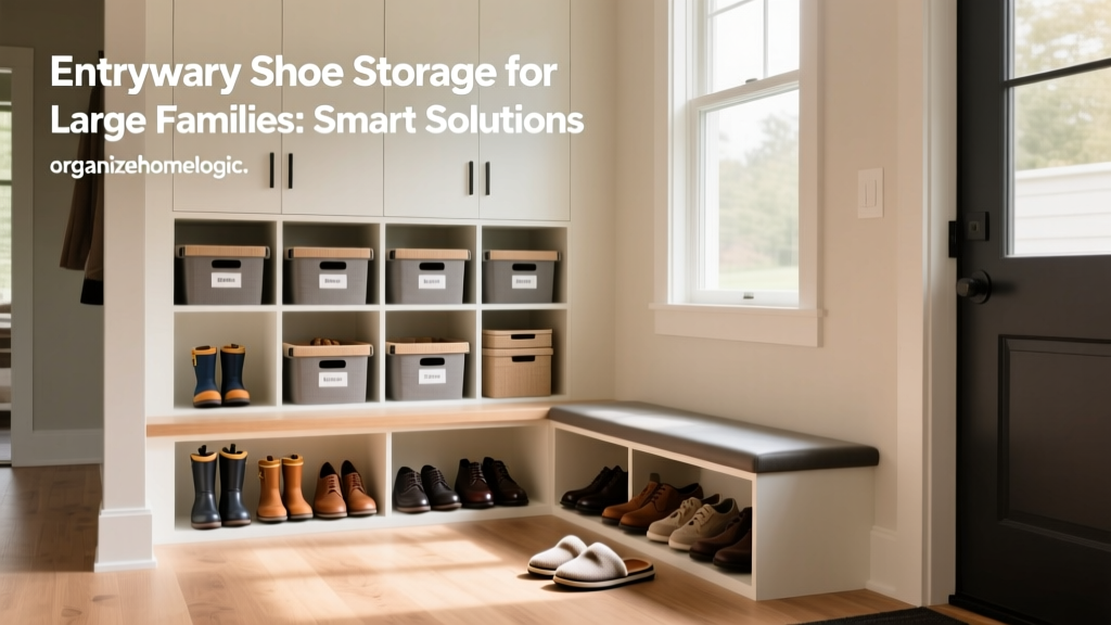 Entryway Shoe Storage for Large Families: Smart Solutions