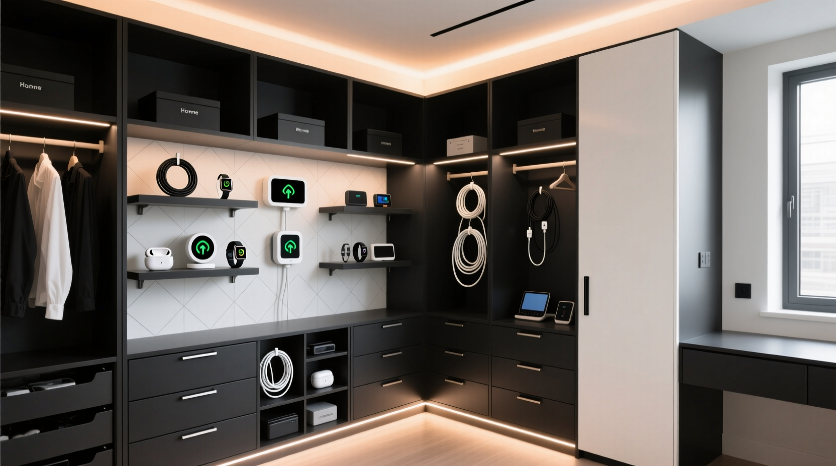 closet organization tips for wearable tech
