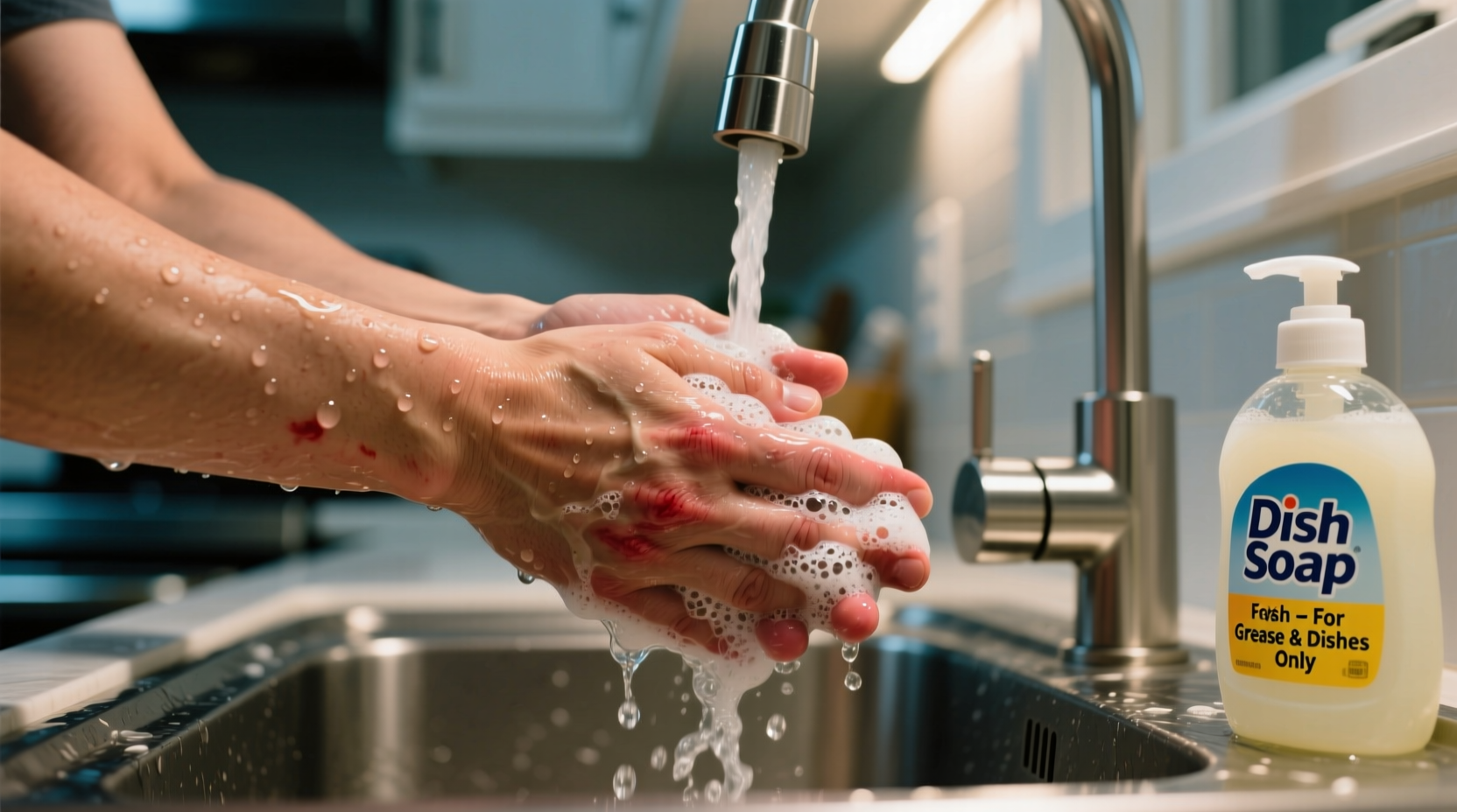 can you use dish soap to wash your hands in a pinch and is it drying