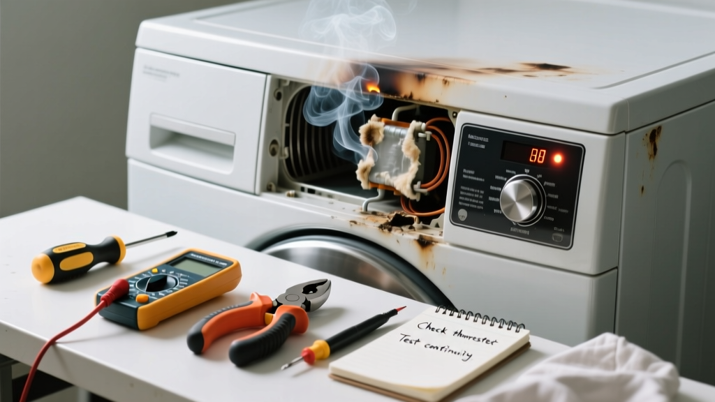 Dryer Smells Burning & Won’t Heat Properly: Fix It