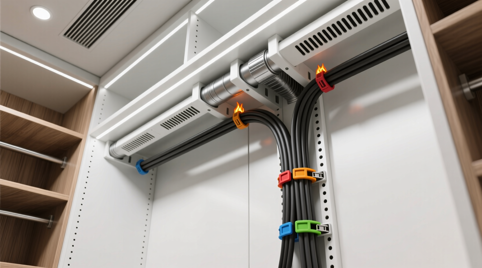closet organization tips hide cords safely
