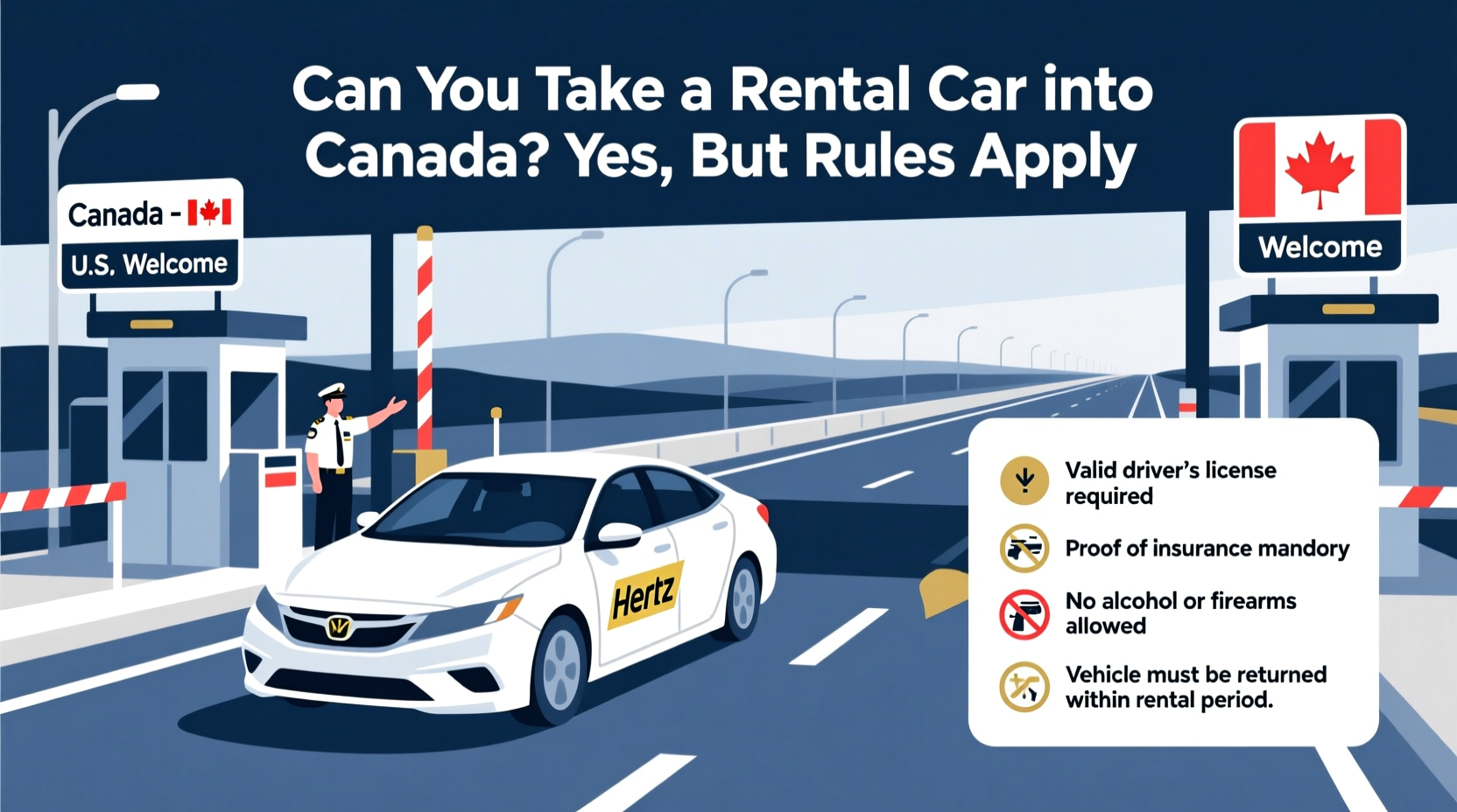 can you take a rental car into canada