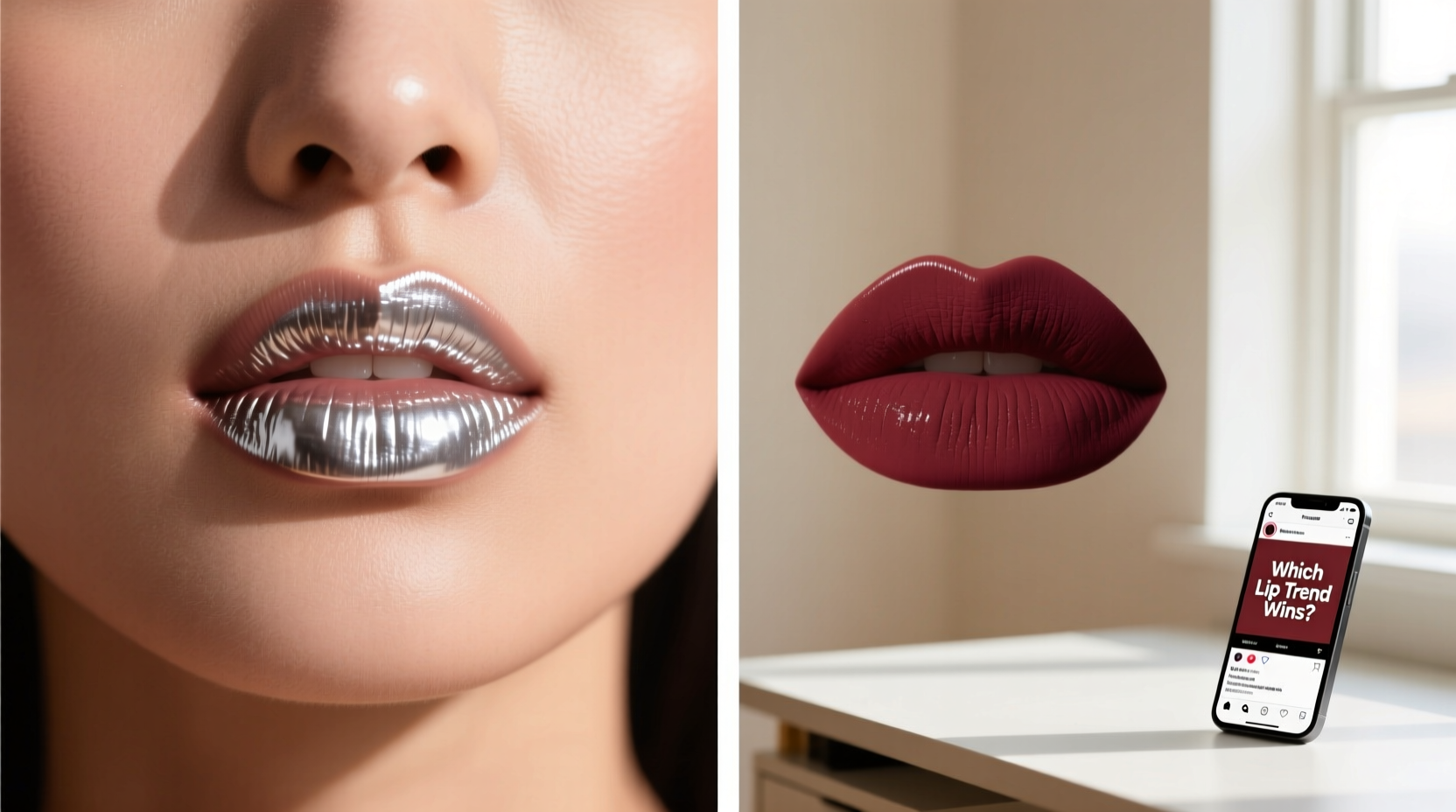 metallic lip gloss vs matte liquid lipstick which trend is actually wearable daily