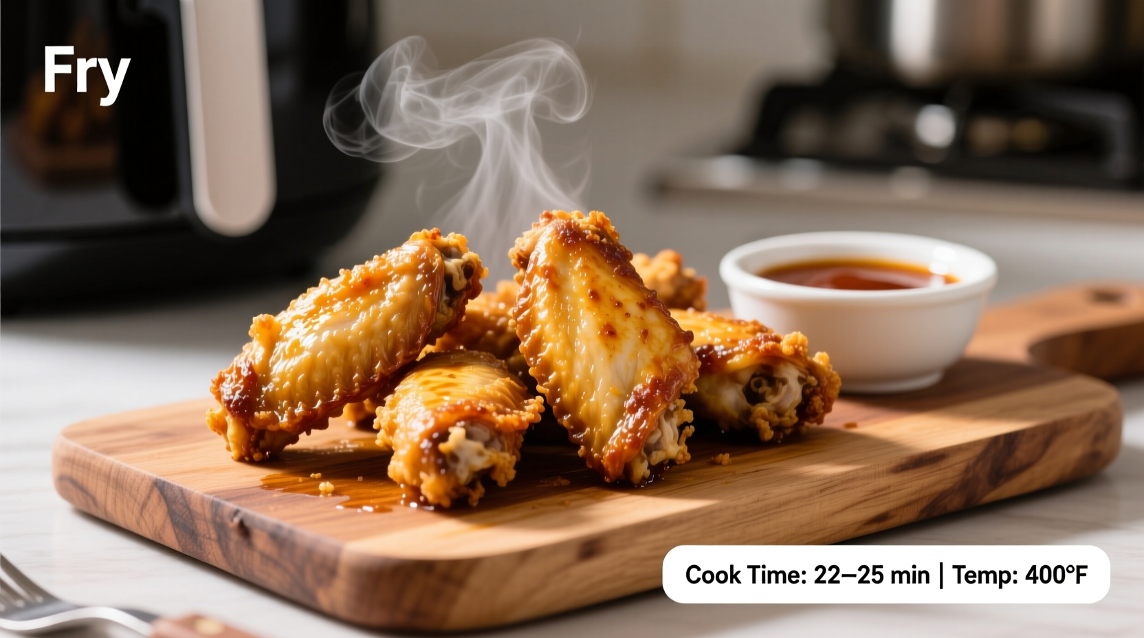 how long to cook frozen chicken wings in air fryer