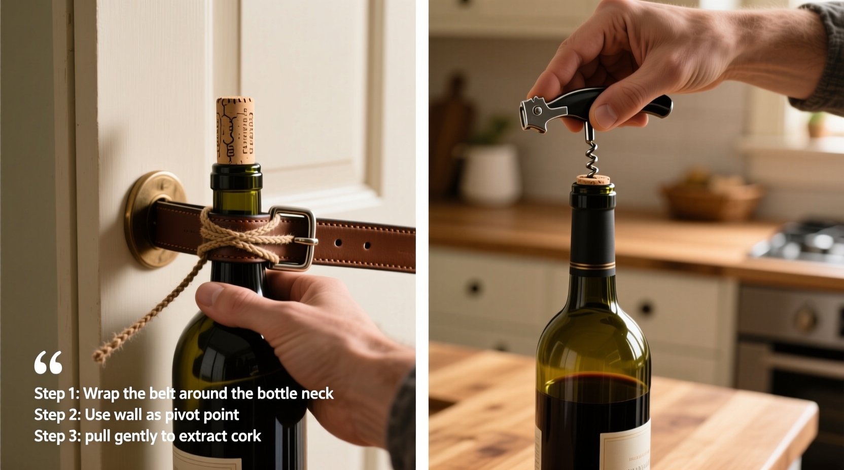 How To Open A Wine Bottle Without A Corkscrew Using Everyday Objects