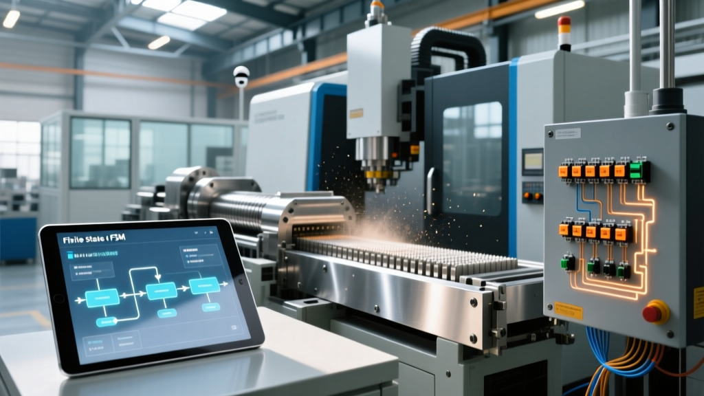 Swarf Management Automation: Finite State Machine Diagram Tool vs PLC