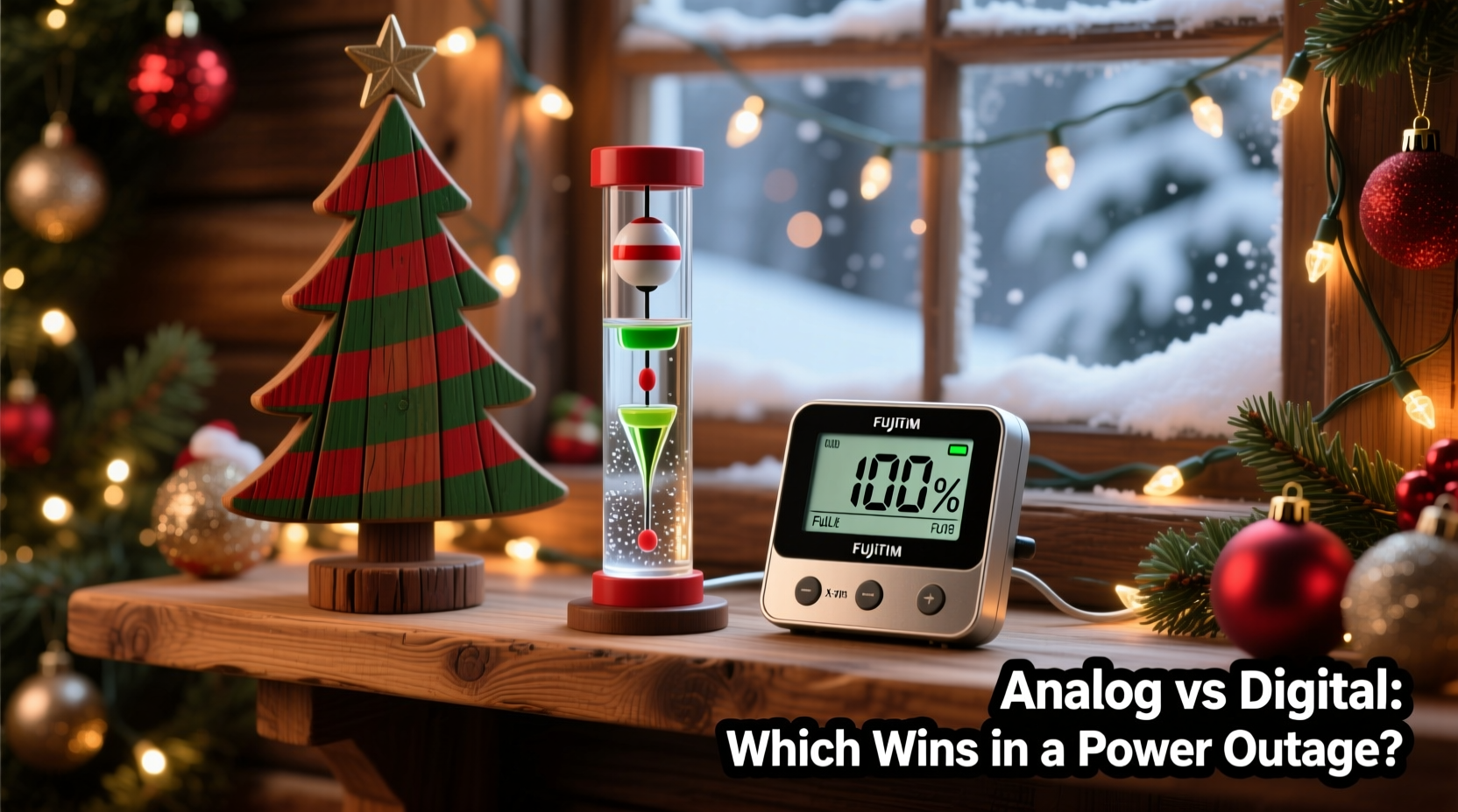 christmas tree water level float indicator vs digital sensor does analog feel more reliable during power outages