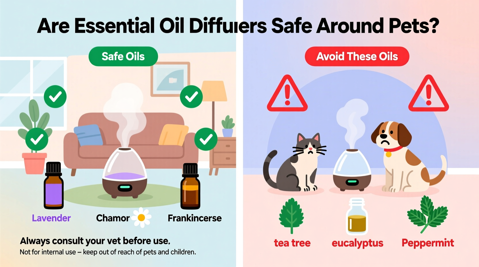 are essential oil diffusers safe around pets or should you skip them entirely