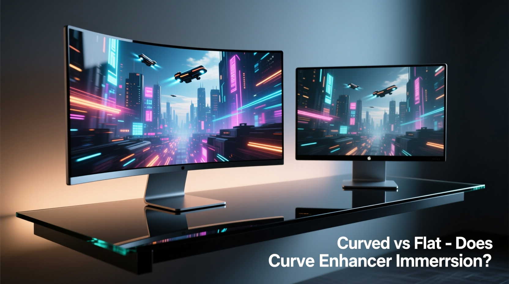 curved monitor vs flat monitor does the curve actually help immersion or is it a gimmick