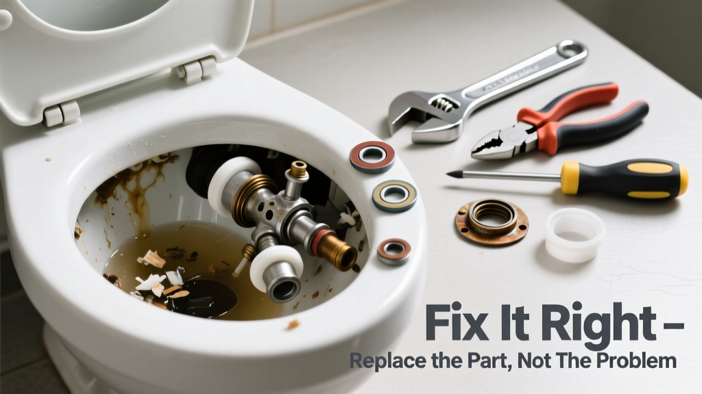 Clogged Toilet Needs Replacement Part: Fix It Right