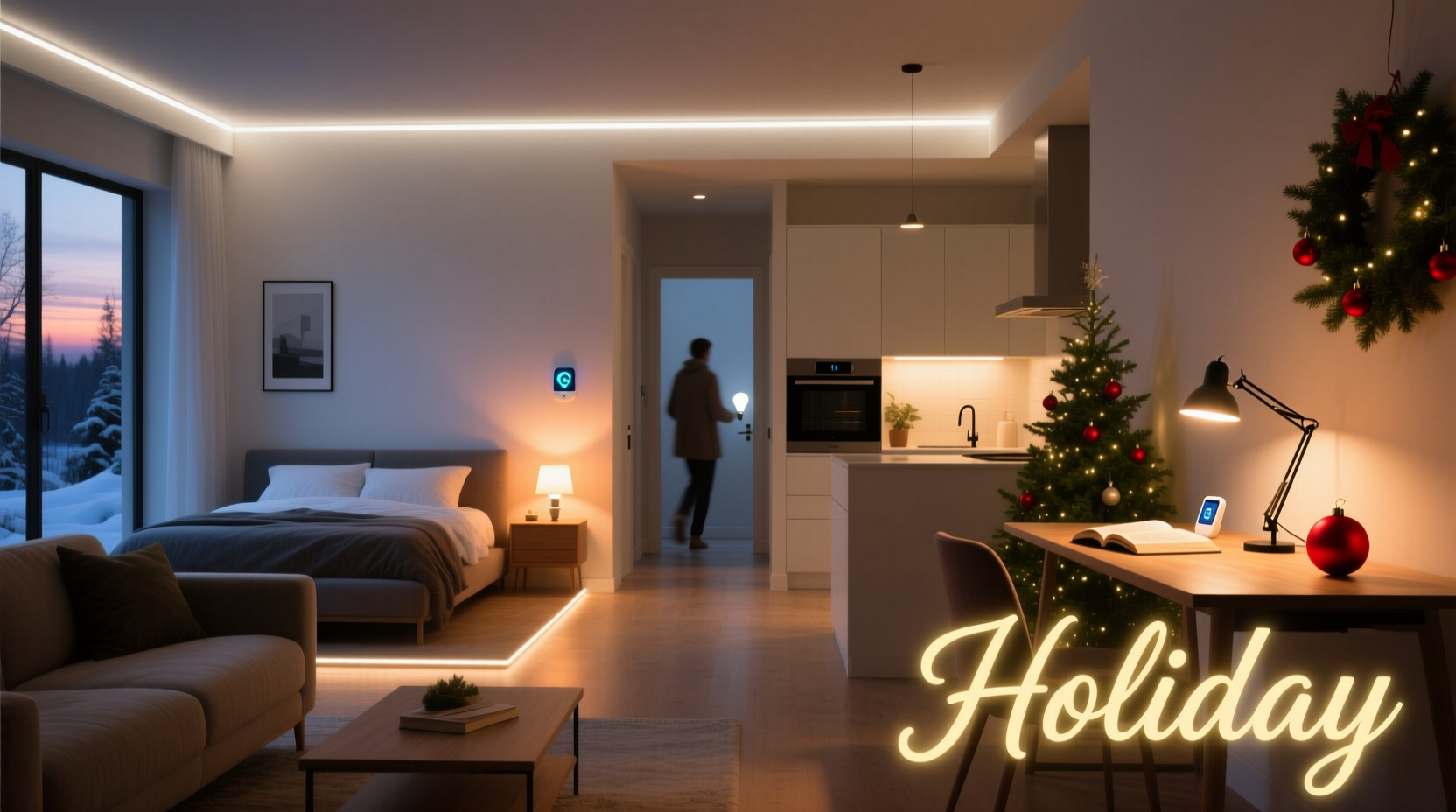 how to use smart lighting routines to simulate presence during holidays