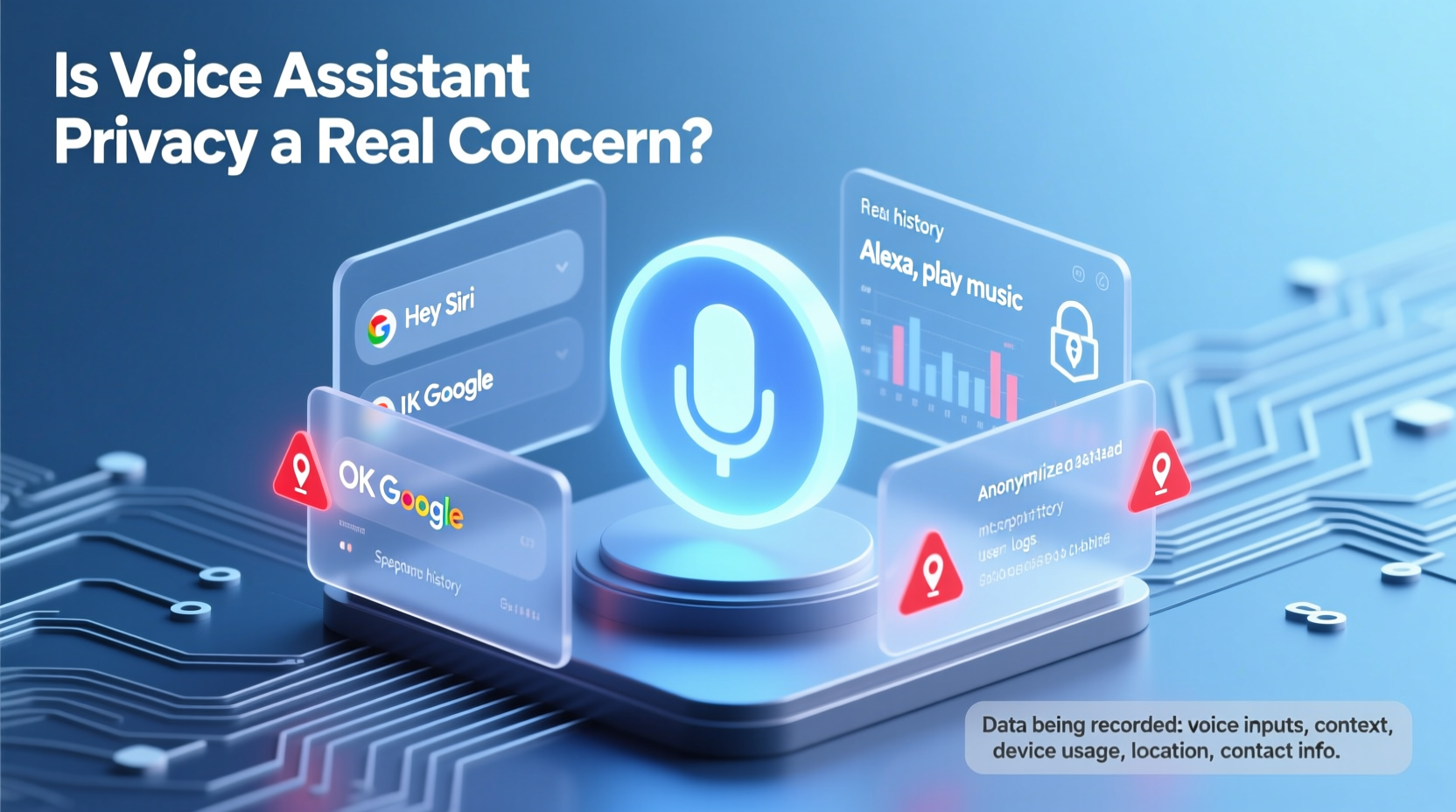 is voice assistant privacy a real concern what data is being recorded