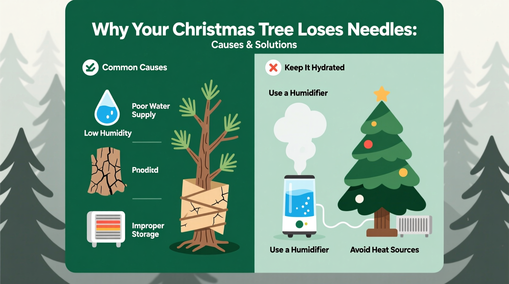 why does my christmas tree lose needles within days possible causes and solutions