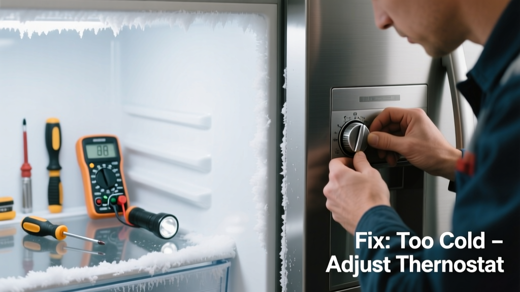 Refrigerator Freezer Too Cold in Kitchen Fix