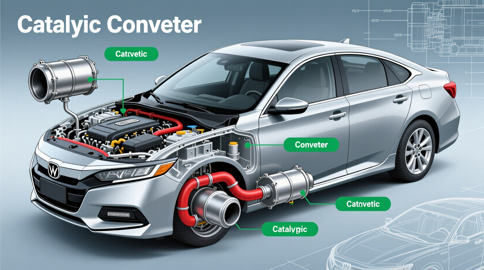 how many cat converters does a car have