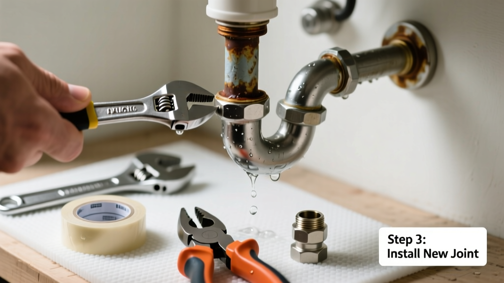 How to Replace a Leaking Pipe Joint Replacement Part