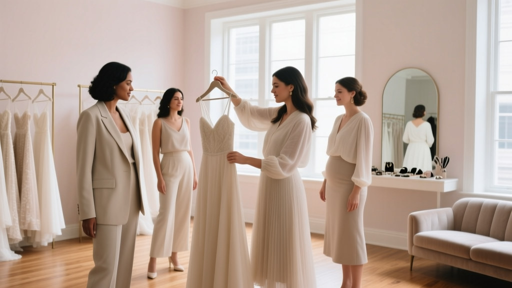 What to Wear Wedding Dress Shopping as a Bridesmaid