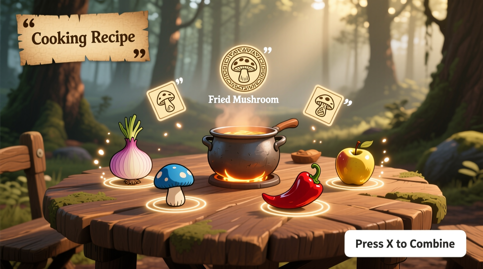 Zelda Breath of the Wild cooking interface showing ingredients