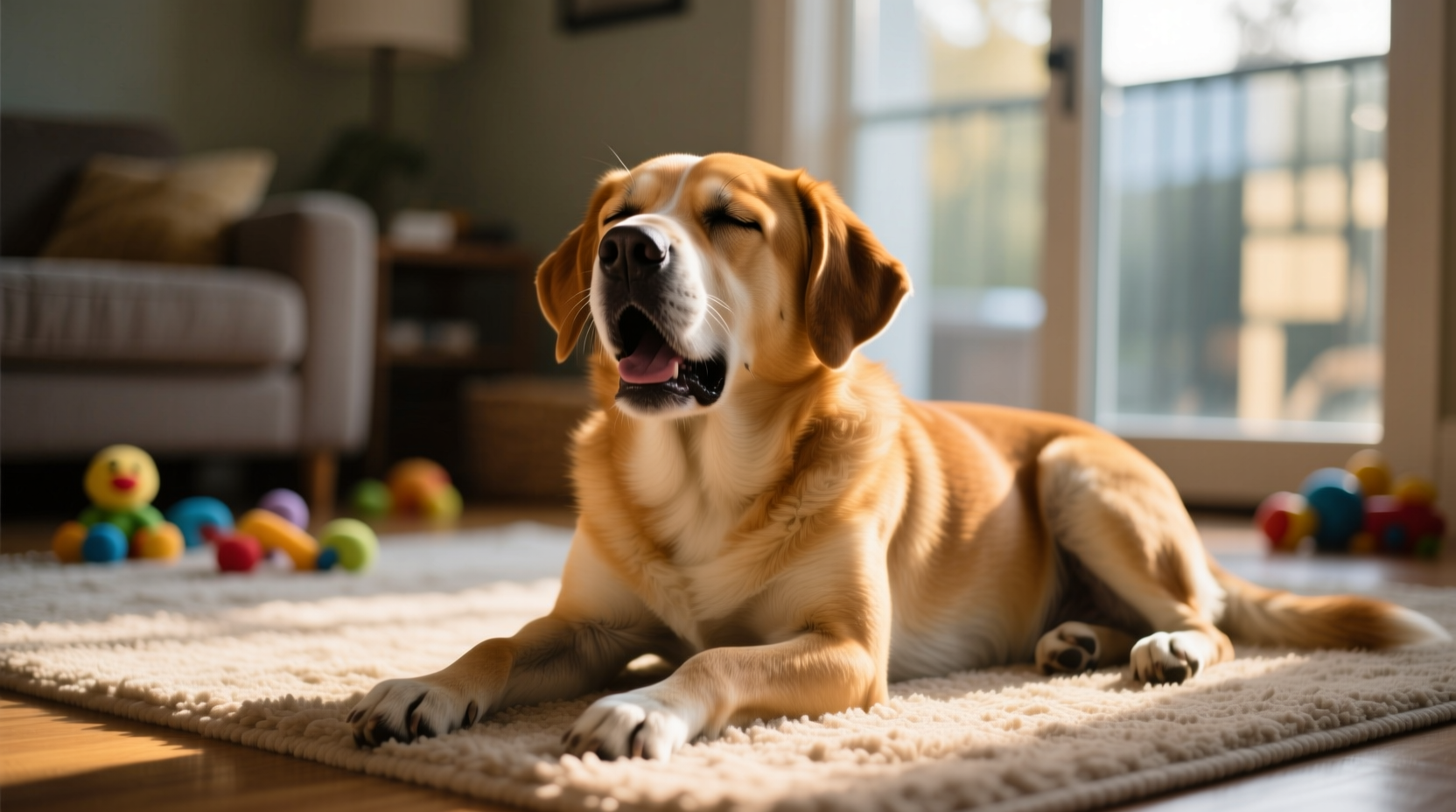 why does my dog sigh heavily when laying down is it sadness or contentment