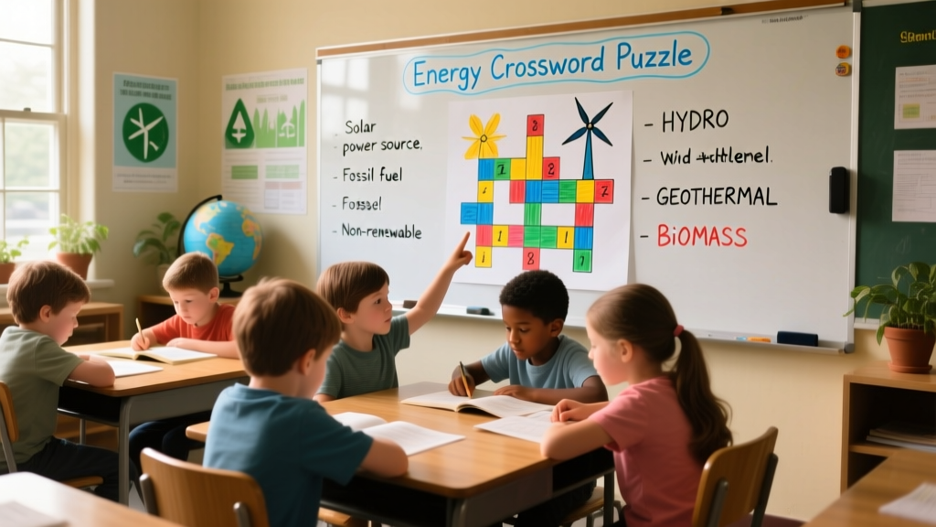 Different Types of Energy Crossword Puzzle: A Research-Backed Educational Tool for Grades 4–7