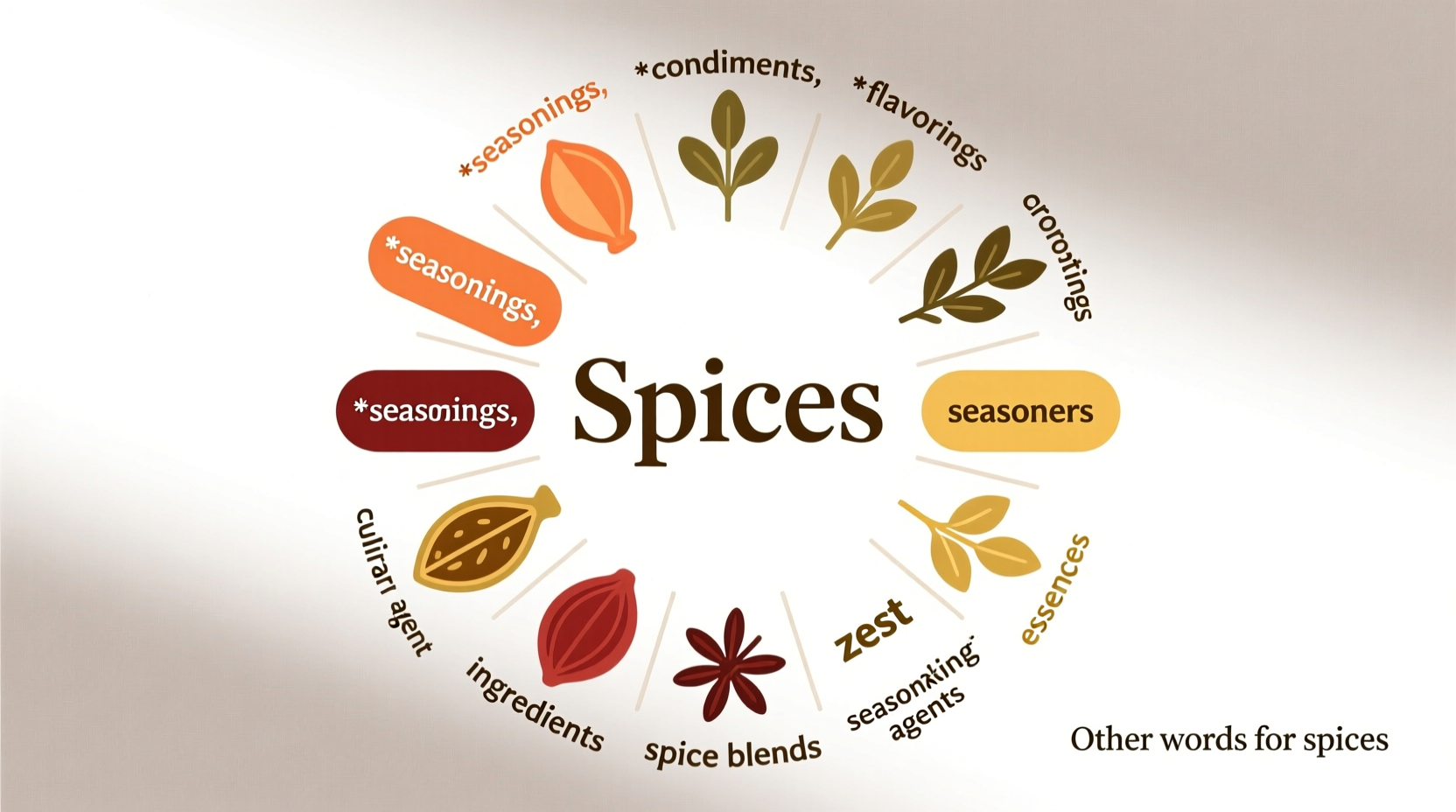Alternative Terms for Spices: Culinary Vocabulary Guide