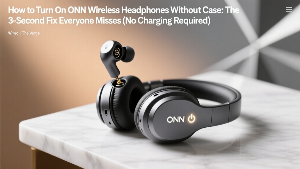 How to Turn On ONN Wireless Headphones Without Case