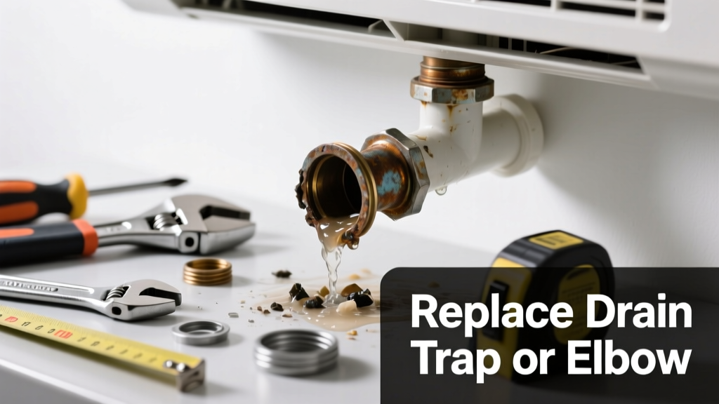 AC Condensate Line Clogged? Replace the Drain Trap or Elbow