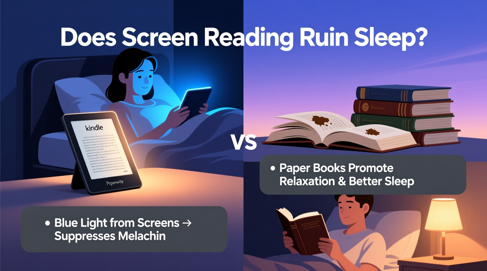 kindle paperwhite vs physical books does reading on a screen actually ruin your sleep
