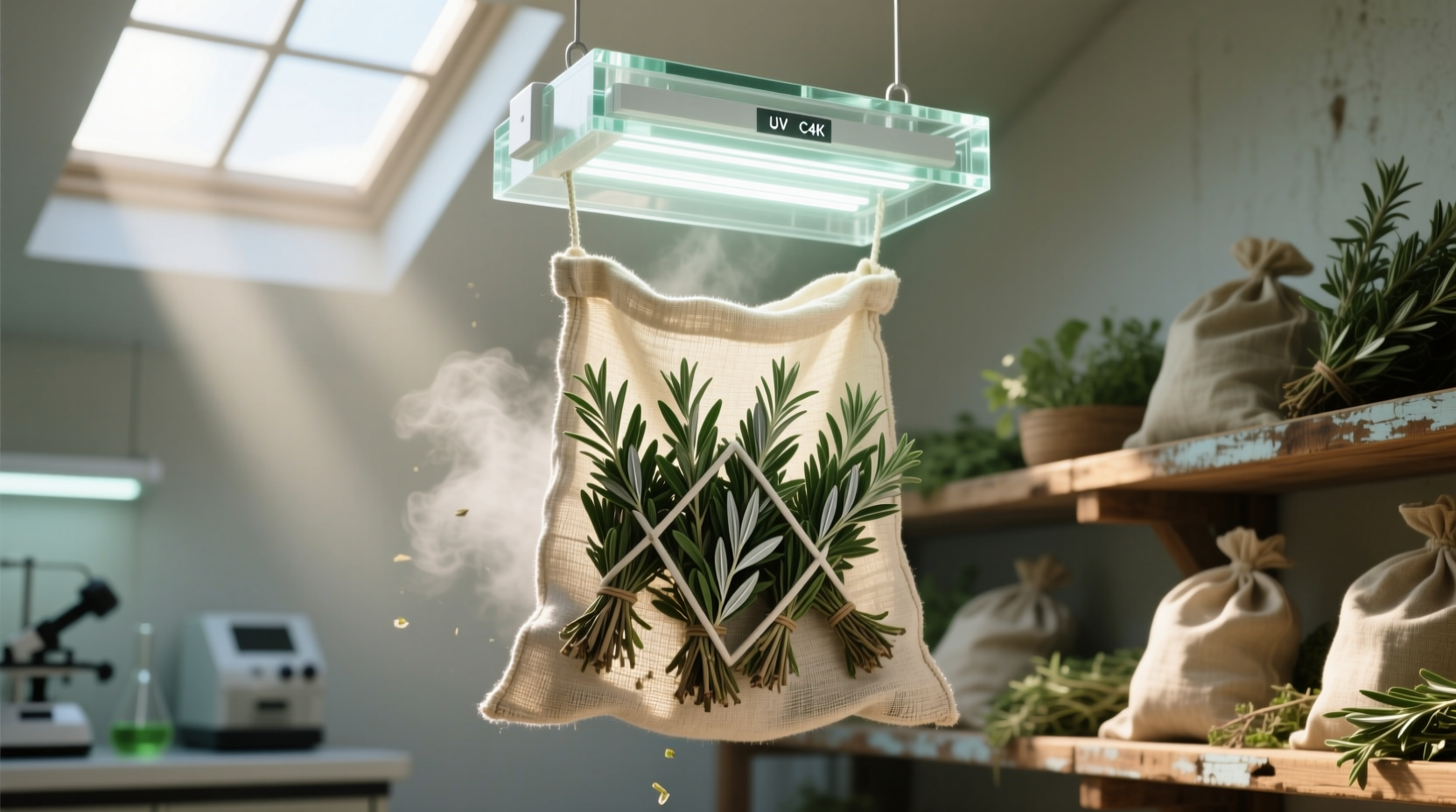 eco friendly cleaning disinfect cloth bags with sun oregano