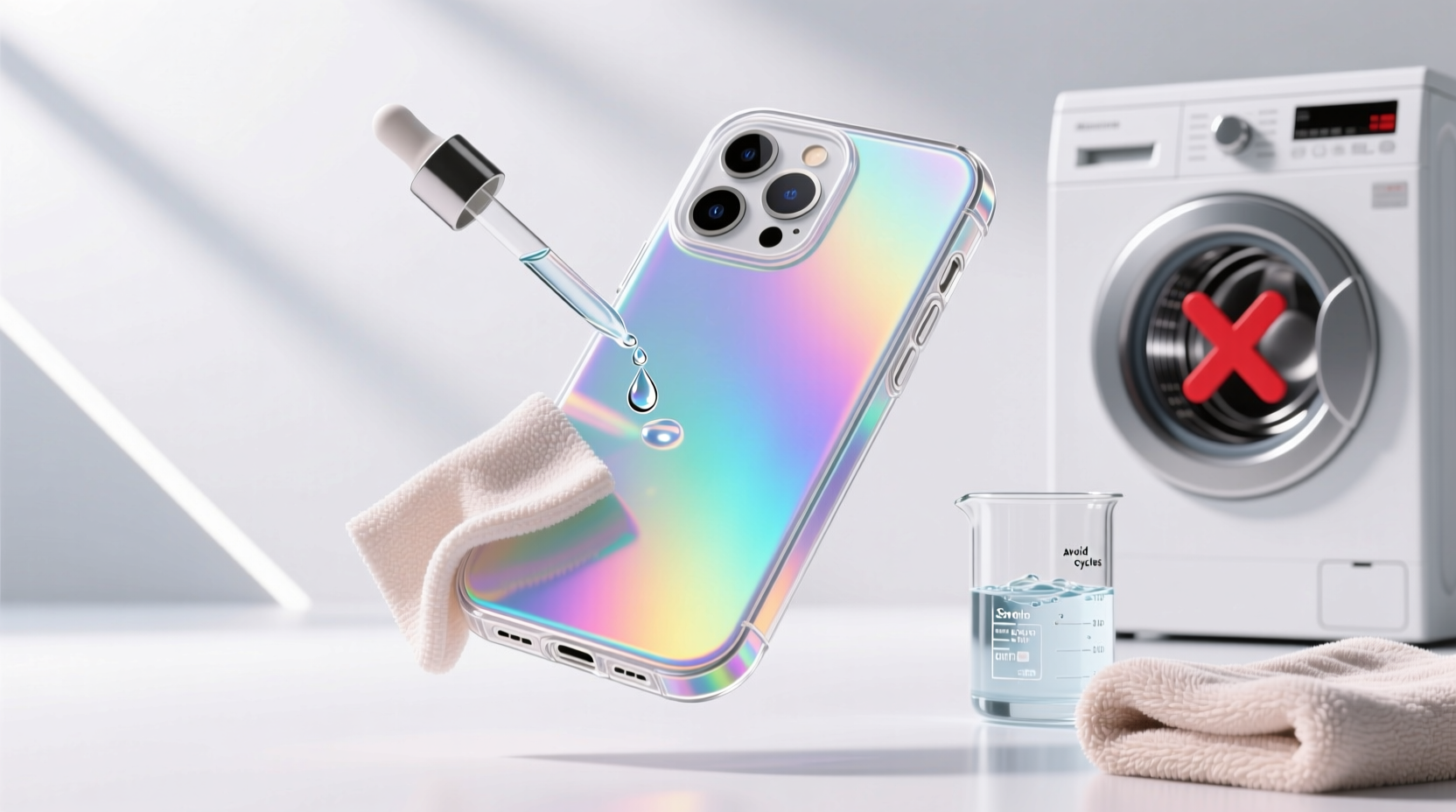 how to wash a holographic phone case safely