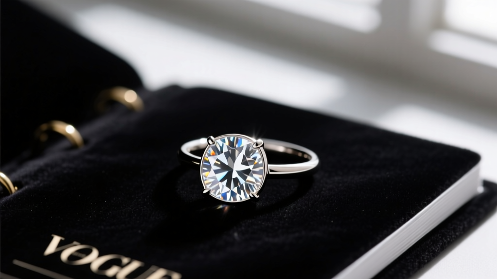 Lab-grown diamond pendant in a bezel setting resting on a dark velvet pricing ledger, highlighting the stone