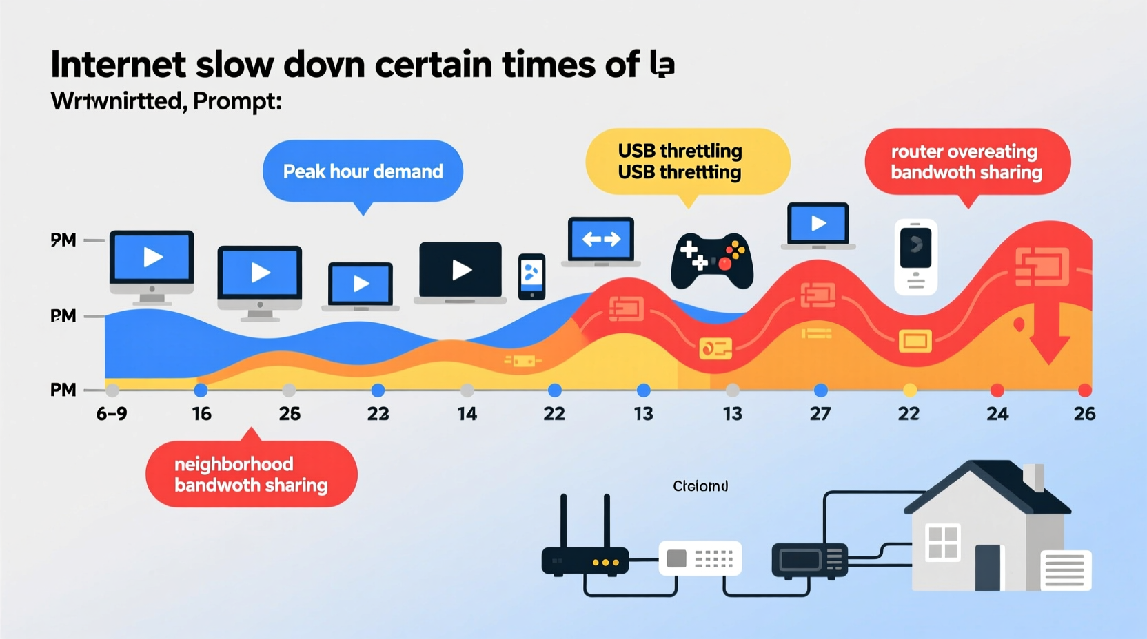 why does my internet slow down at certain times of day