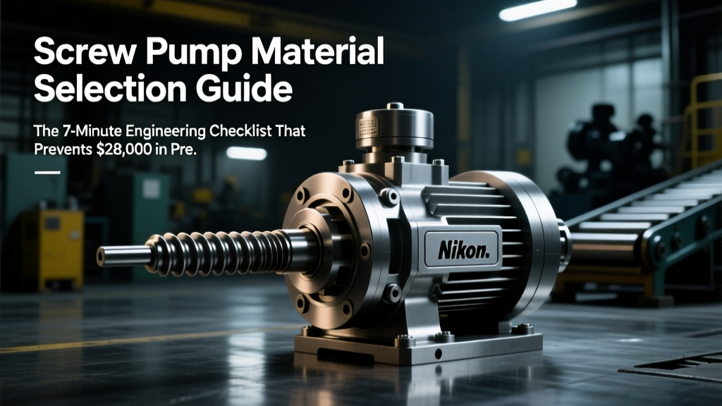 Screw Pump Material Selection: Prevent $28K Failures