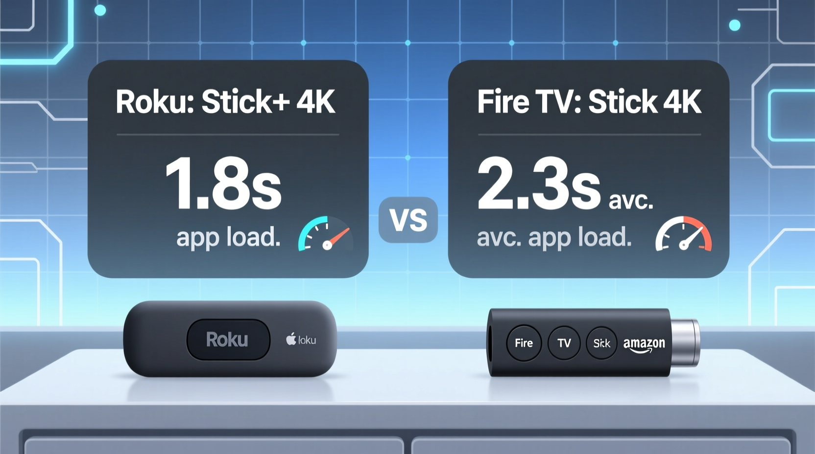 roku vs fire tv stick 4k which has faster app loading times