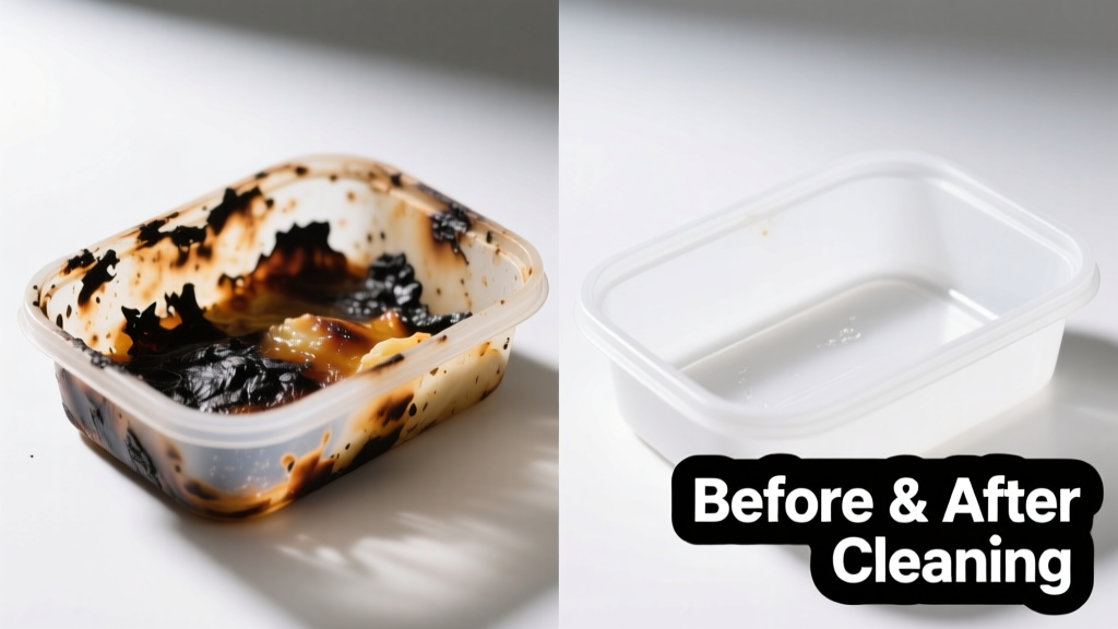 How to Remove Burnt Food from Plastic Containers