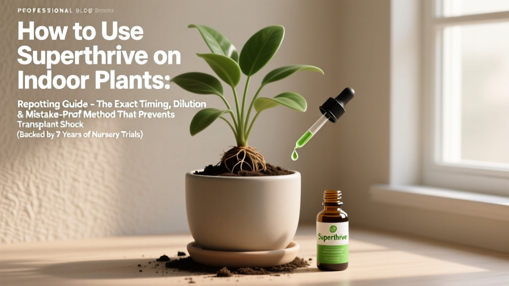 Superthrive for Indoor Plants: Repotting & Dilution (2026)