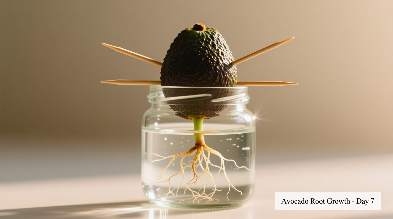 Avocadokeimstadien im Vergleich