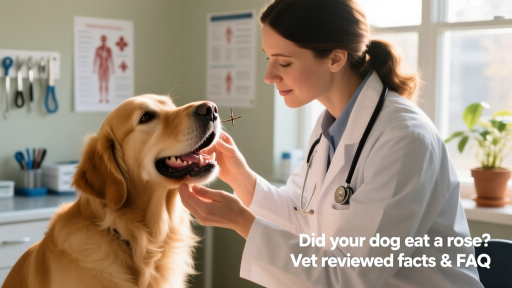 Veterinarian gently examining a dog's mouth for thorn injuries