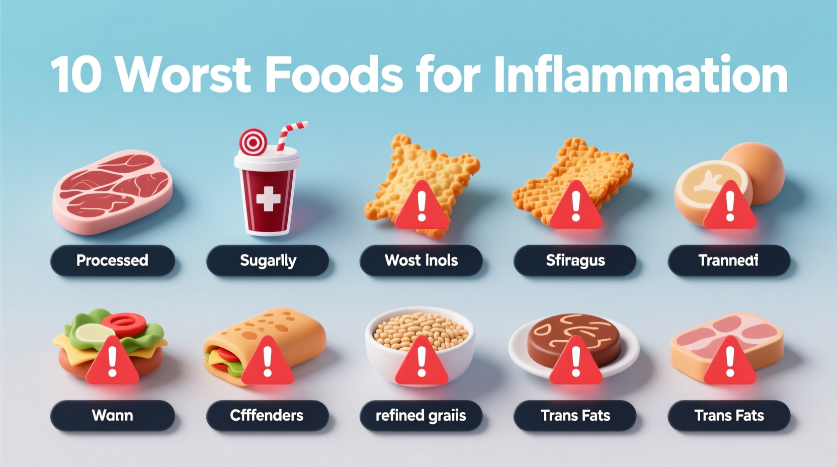 what are the 10 worst foods for inflammation