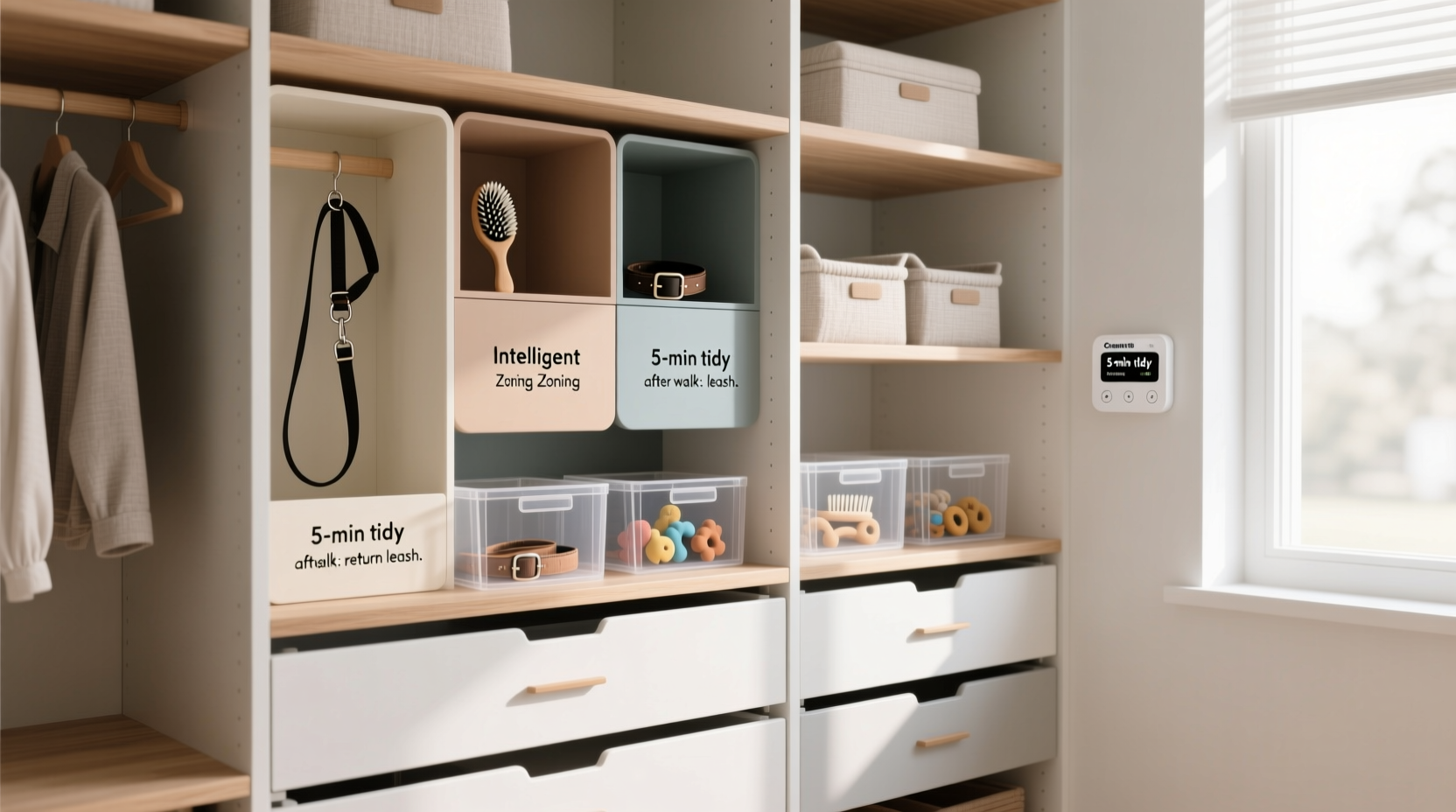 closet organization for pet owners